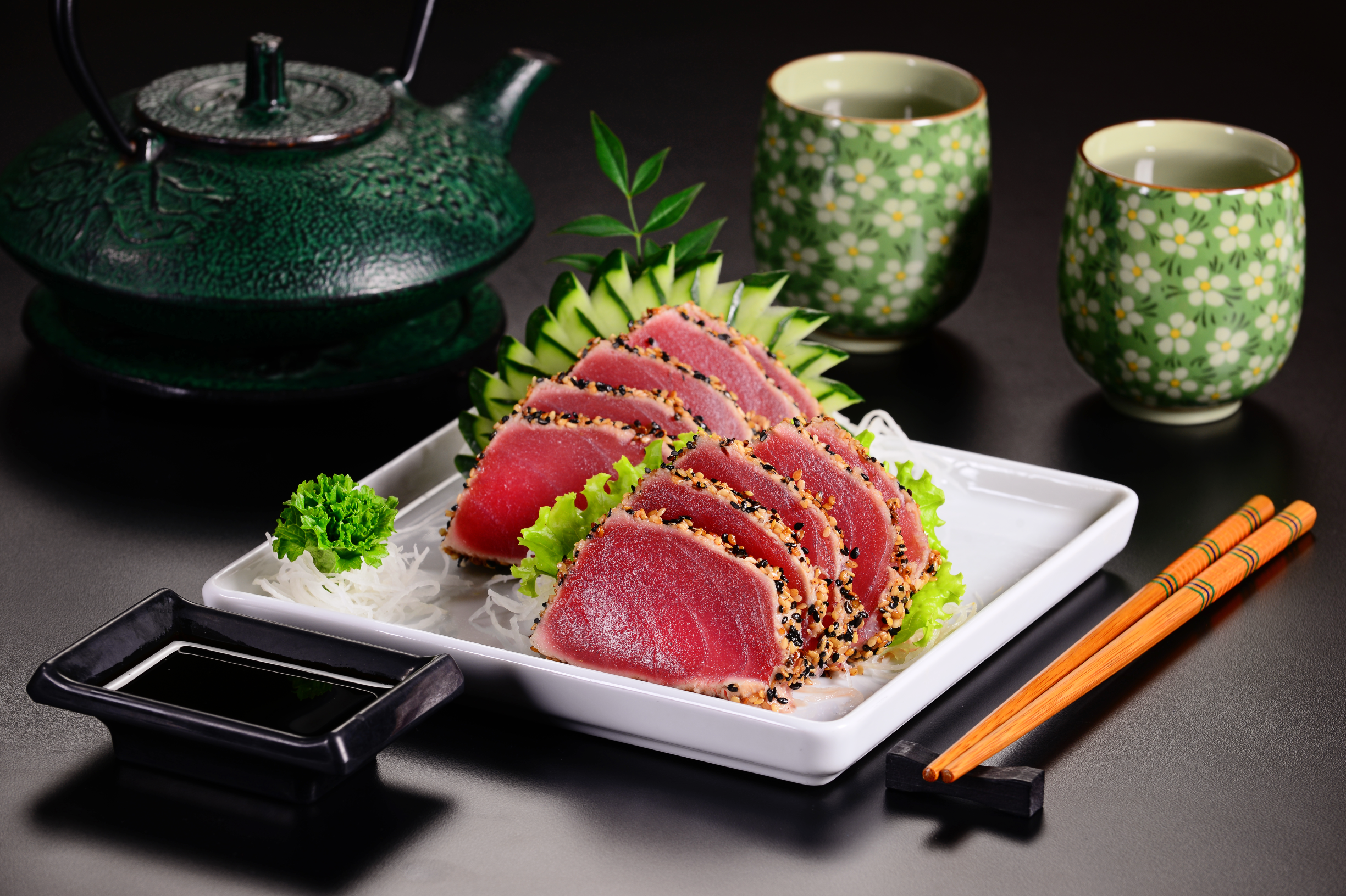 Soy Sauce Seared Tuna With Wasabi Sauce Seared Tuna Steak With